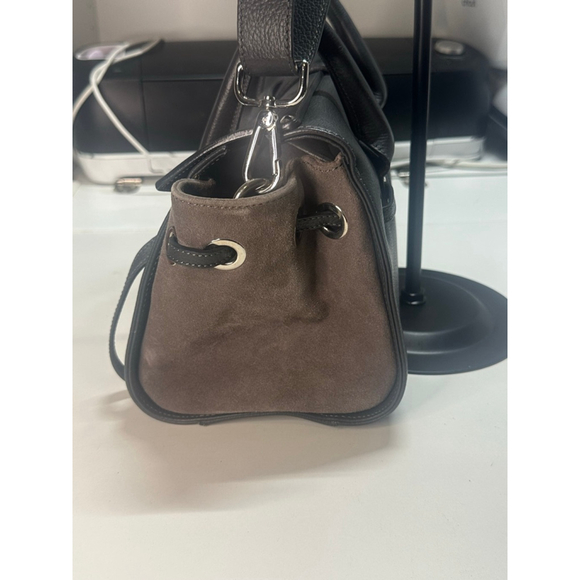 Women's Jimmy Choo Leather & Suede Satchel Gray Medium - Picture 4 of 11